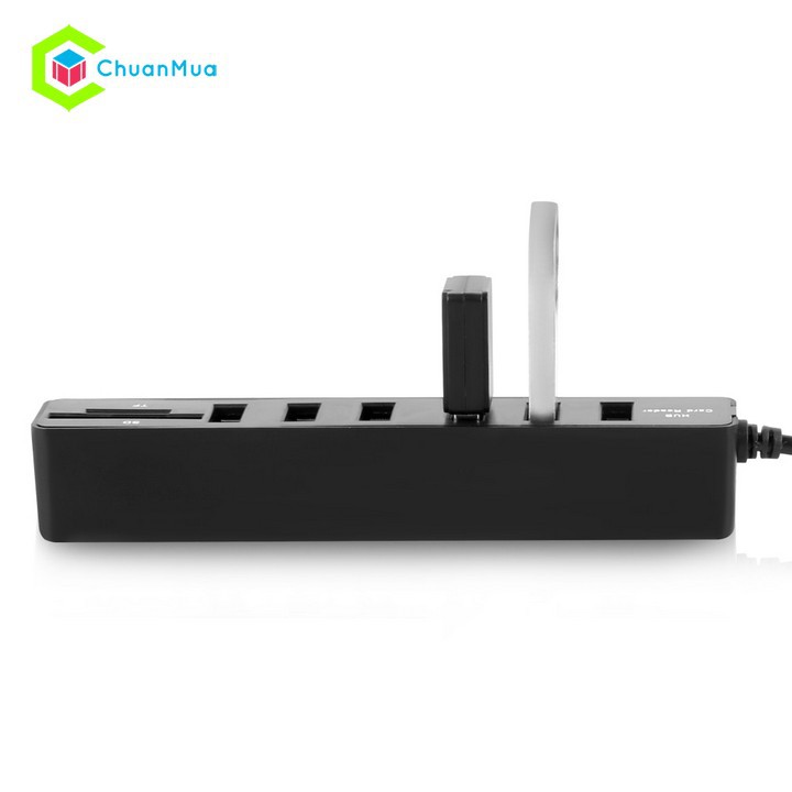 Bộ Chia 3 Cổng USB 3.0 Tích Hợp Đầu Đọc Thẻ Nhớ 2 Trong 1 Chuyên Dụng Cho Laptop/PC