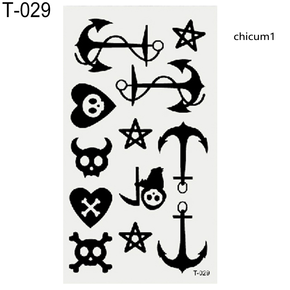 Hình xăm dán tạm thời họa tiết hoa và con vật chống thấm nước