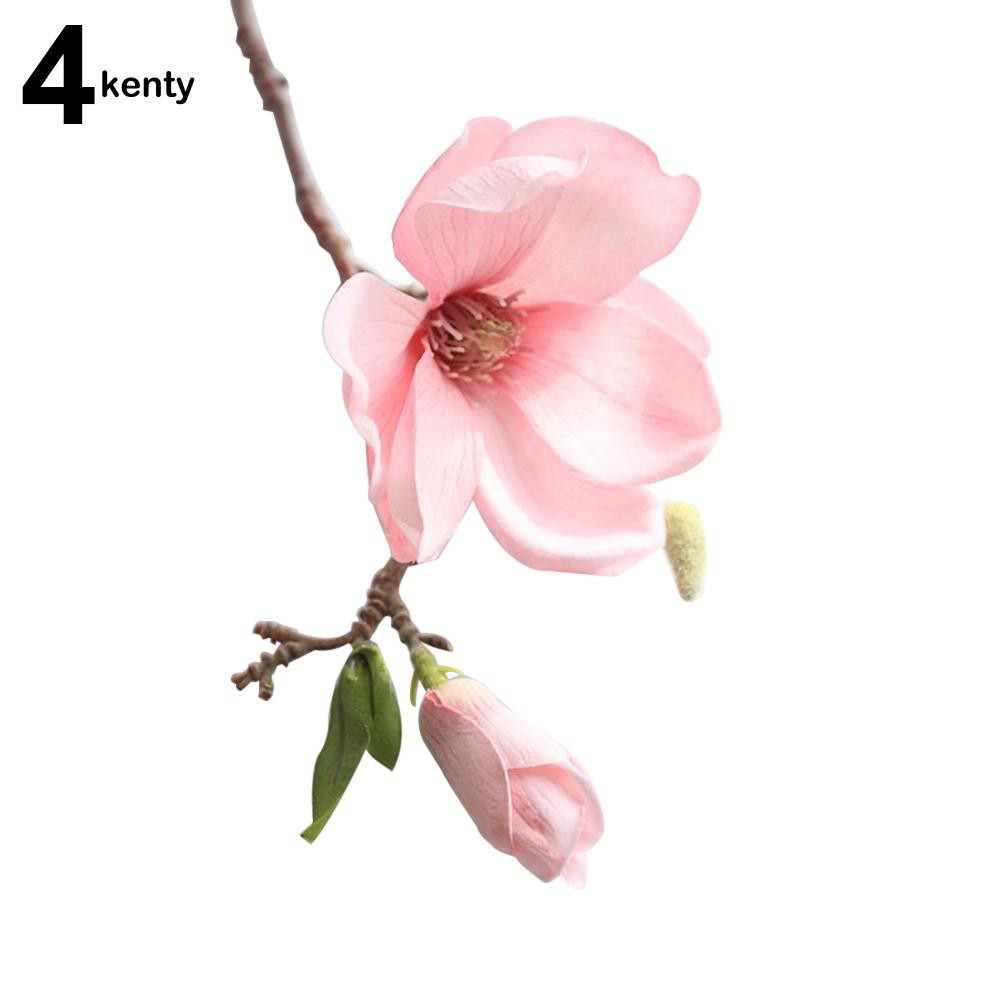 KT★1 Pc Artificial Magnolia Fake Flower Bud Bridal Wedding Home Cafe Store Decor