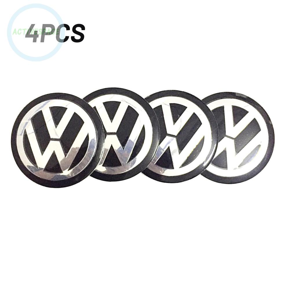 4 Nắp Chụp Mâm Bánh Xe In Logo Volkswagen 45mm