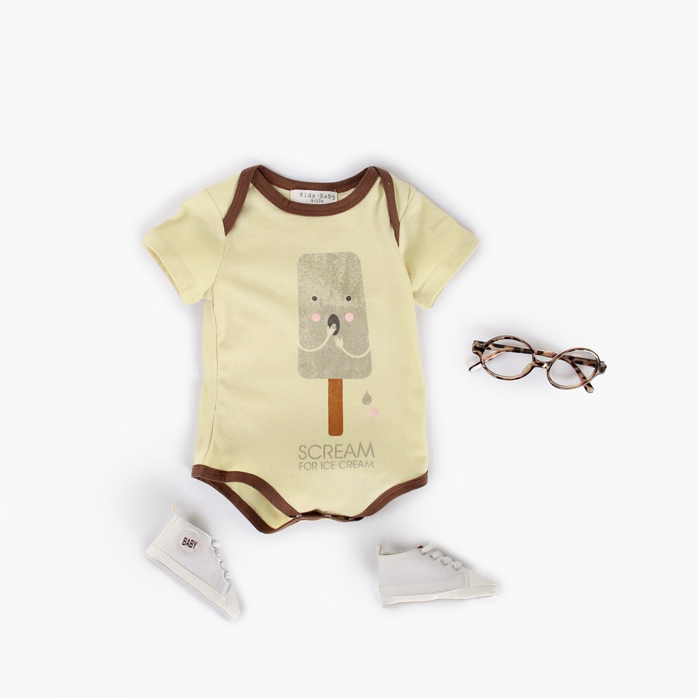 Áo liền thân Sanlutoz in hình hoạt hình thời trang mùa hè cho bé trai