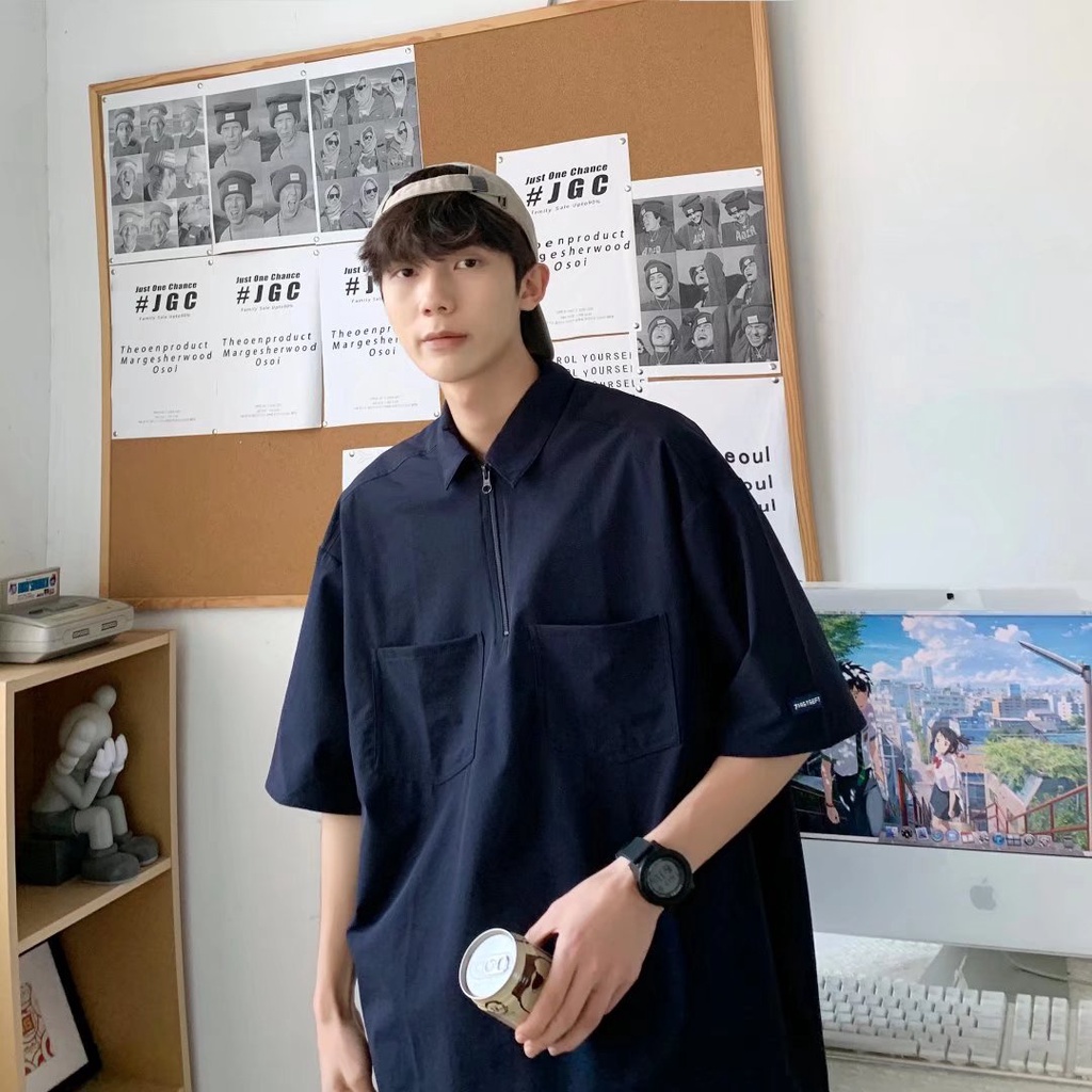 Áo Polo Nam Phong Cách Hàn Quốc Polo Nam Thời Trang Áo Phông Polo Nam Tiếng Nhật áo Thun Có Cổ Nữ From Rộng áo Thun Nam Có Cổ