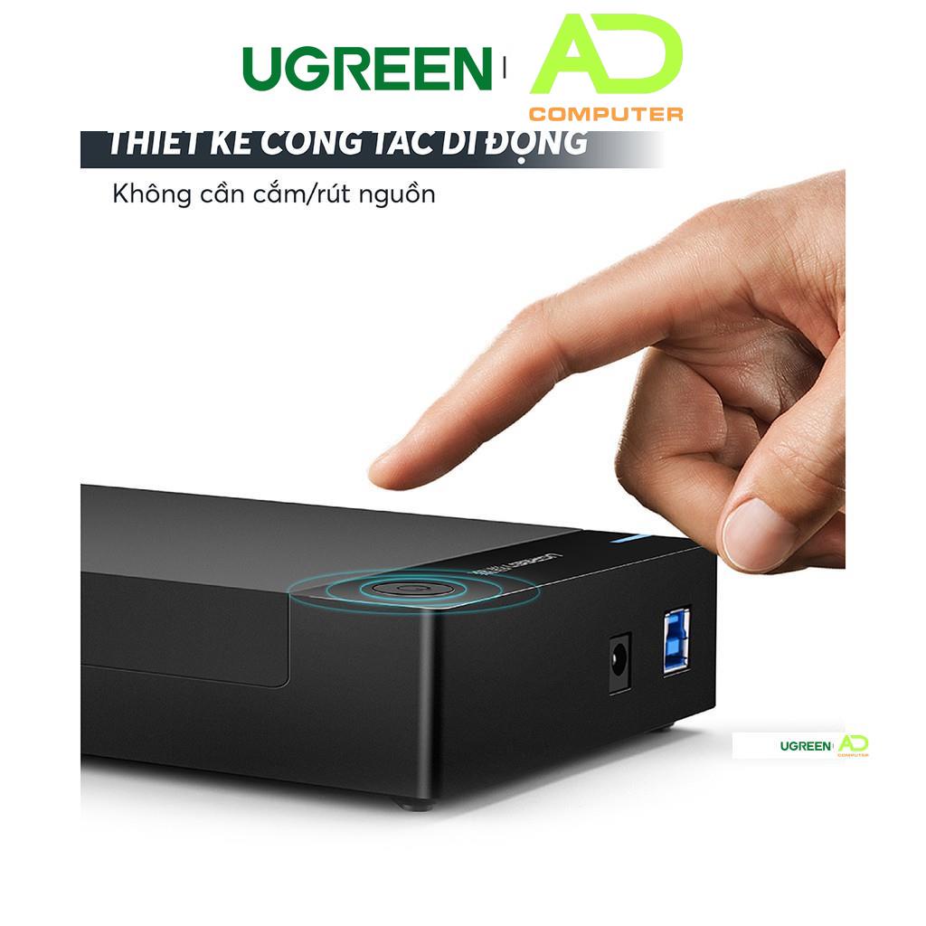 Vỏ hộp đựng ổ cứng SATA 3.5, 2.5 inch, dài 30-50cm UGREEN US222 hỗ trợ 10TB, USB 3.0