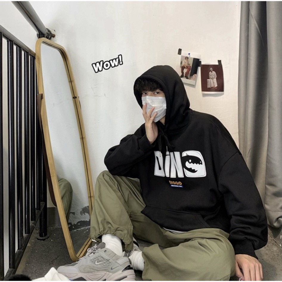 FreeShip : Áo hoodie In Họa Tiết Chữ Dno Trắng To Trước Ngực | BigBuy360 - bigbuy360.vn