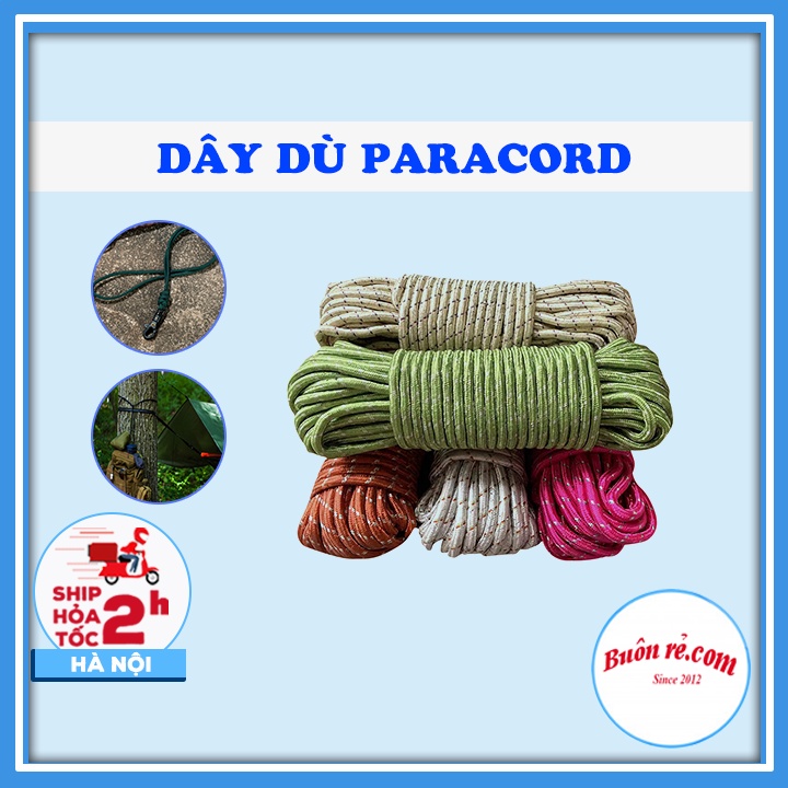Dây dù paracord đa năng 10 lõi dài 10m – dây dù sinh tồn đi rừng cắm trại đa năng - Br01617
