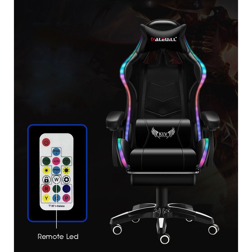 Ghế game cao cấp có đèn led , loa bluetooth , massage 7 điểm , ngả lưng duỗi chân đa năng