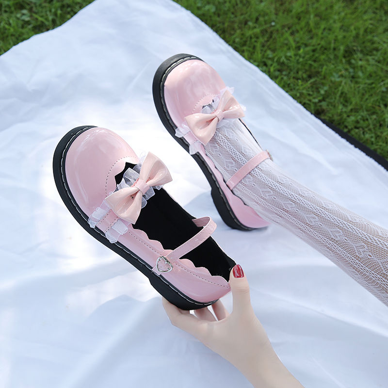 Cute Summer Fashionable Black Doll Shoe With Bow For Women | BigBuy360 - bigbuy360.vn