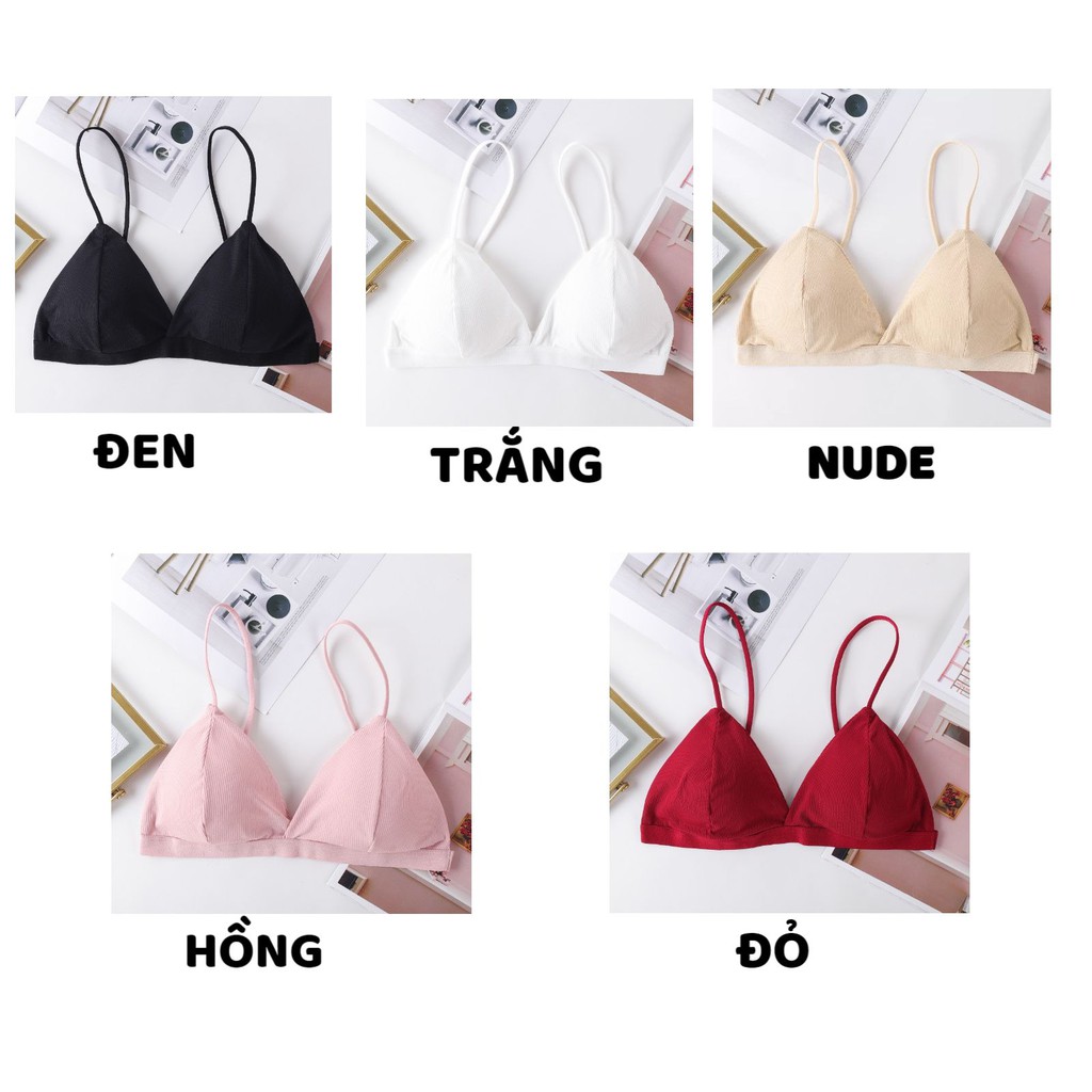 Áo Ngực Nữ ❤️FREESHIP❤️ Áo Bra Thun nâng ngực phối viền chun kèm dây nhỏ điệu đà mã 293