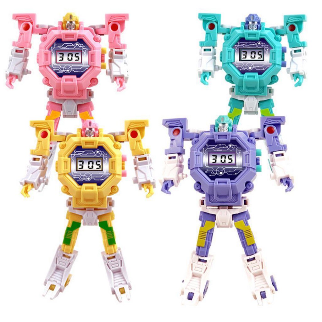 Đồng Hồ Điện Tử Cao Cấp Trẻ Em Có Thể Biến Hình Robot 2 Trong 1 DHROBOT03