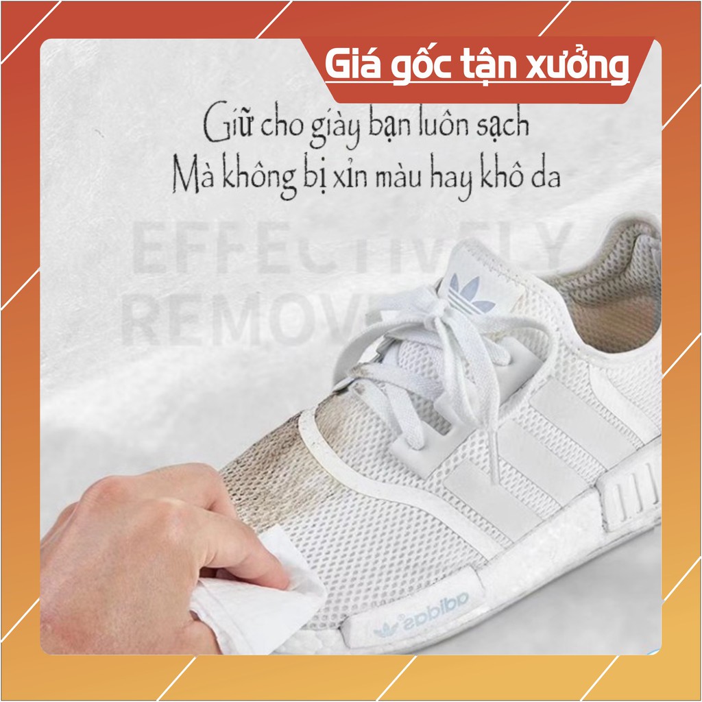 Sẵn hàng  Khăn Giấy Lau Giày Siêu Sạch SNEAKER Hộp 30 Tờ Siêu Hot Không Hoá Chất Làm Hại Vải .