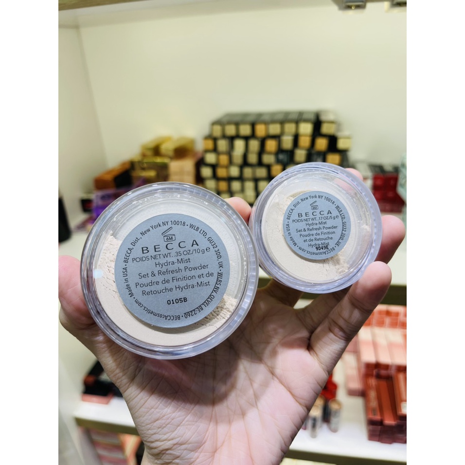 [TRAVELSIZE 5G - FULLSIZE 10G]PHẤN PHỦ NƯỚC BECCA HYDRA MIST SET AND REFRESH POWDER