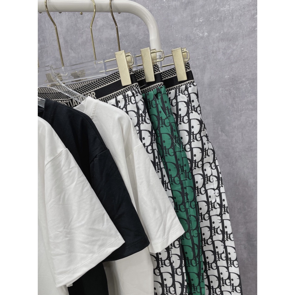 [9.9 Sales Freeship] Set bộ thể thao nữ, set áo thun from rộng in chữ quần dài ống túm in họa tiết đi chơi cá  tính