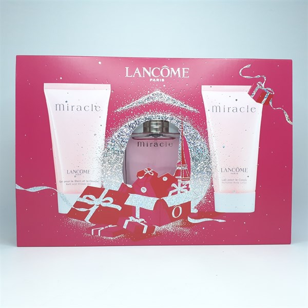 Bộ nước hoa Lancome Miracle 3 món (1NH 30ml +1Body Lotion 50ml +1 sữa tắm 50ml))