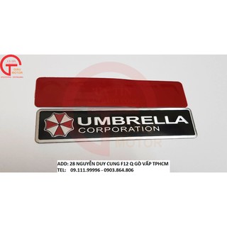 TEM NHÔM DÁN TRANG TRI  XE MÁY CHỮ UMBRELLA . BỀN ĐẸP,TẶNG KÈM MIẾNG TEM DECAL DÁN XE.
