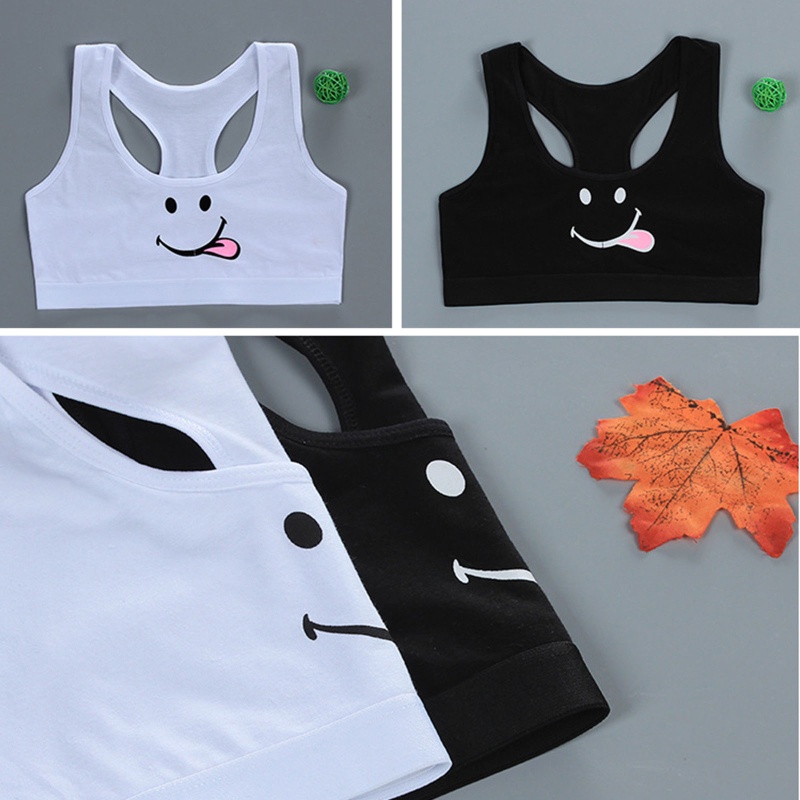 Haha Áo Ngực Thể Thao Bằng Cotton Thân Thiện Với Da Dành Cho Học Sinh Trung Học