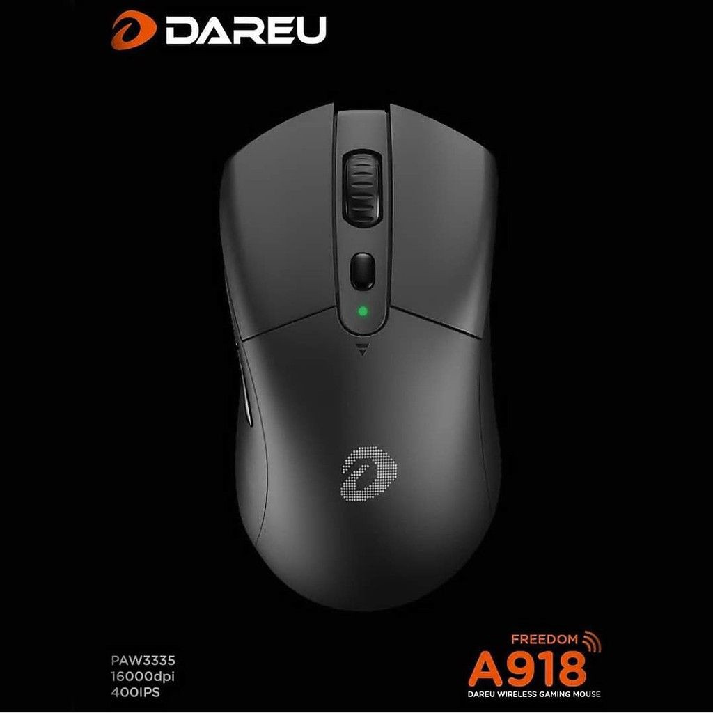 Chuột Gaming không dây DAREU A918 - BLACK (PixArt PAW3335) _Bảo hành 24 tháng chính hãng