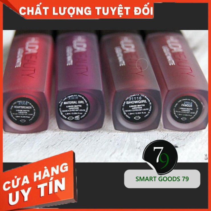 [ Chính Hãng ] [173] Set 4 son môi kem lì huda beauty liquid matte đẹp cao cấp loại tốt nhất màu hồng