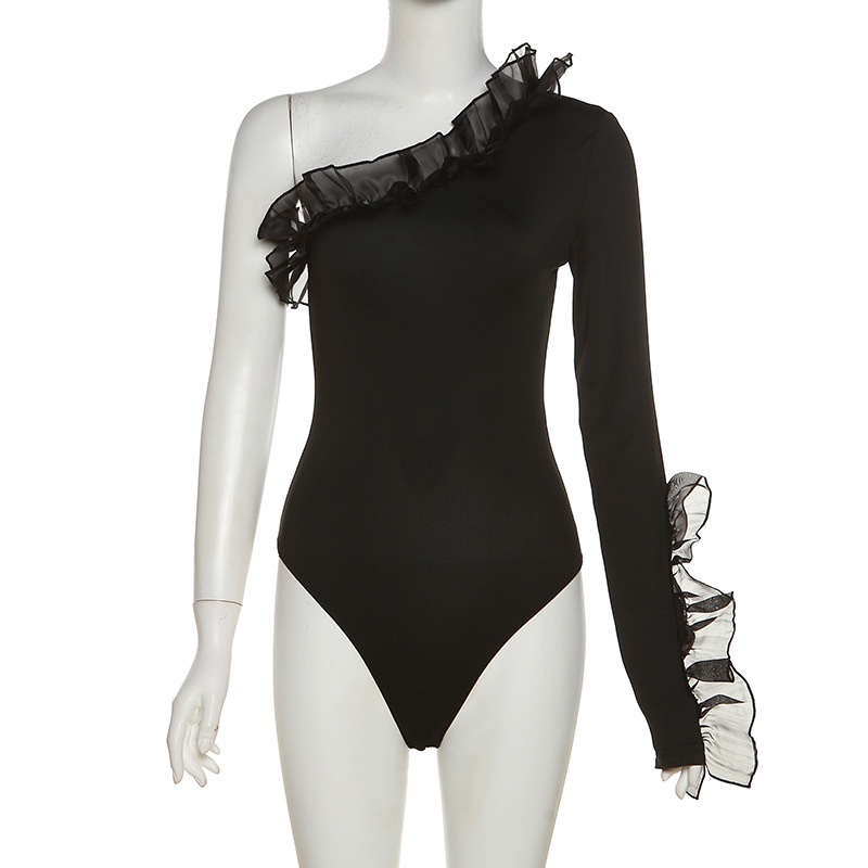 Jumpsuit Tay Dài Thiết Kế Lệch Tà Quyến Rũ