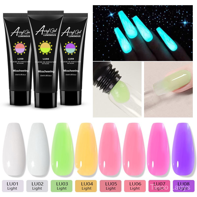 Spot wholesale price Nail Art Tools Nail Art Glue Nail Glue Luminous Nail Art Extension Glue 15ml Painless Paper Holder Nail Art Crystal Phototherapy Glue Nail Extension Glue Manicure Materials Manicure Supplies