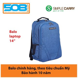 Balo Laptop SimpleCarry B2B02 (Xanh đậm) cho laptop 14" – Bảo hành chính hãng 10 năm