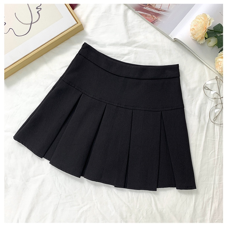 Chân Váy Chữ A Lưng Cao Màu Trơn Thiết Kế Thời Trang Cho Nữ