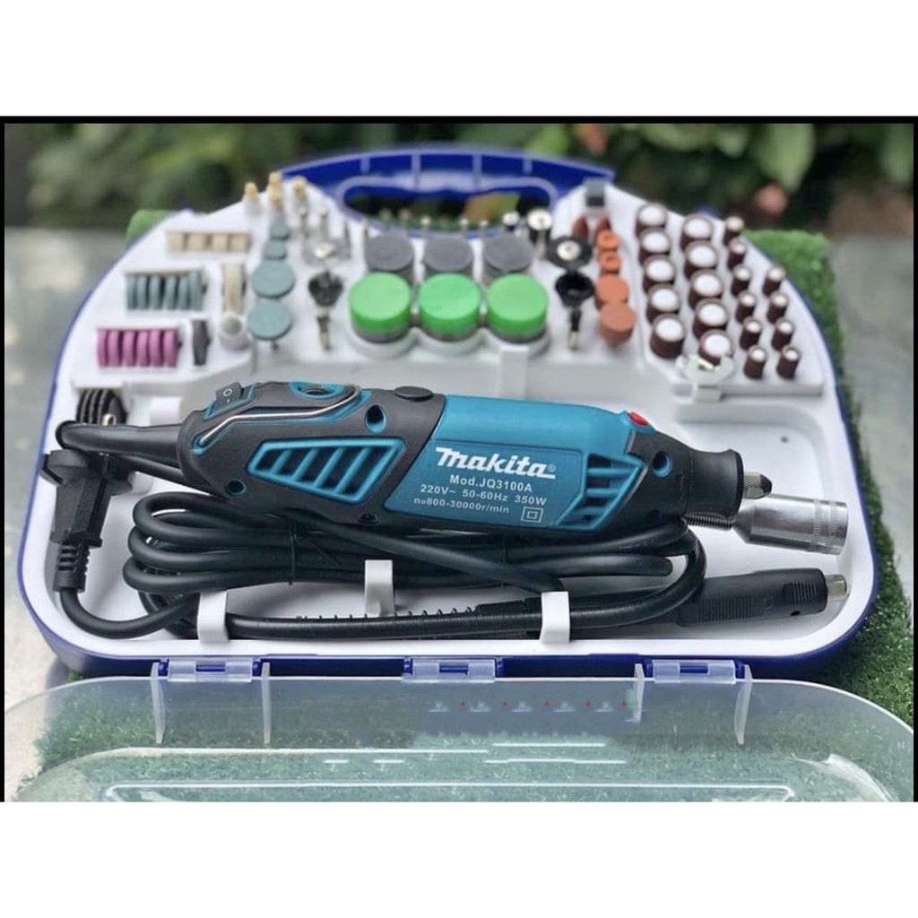 Bộ Máy Khoan Mài cắt Khắc mini Đa Năng Makita 350W 100 chi tiết