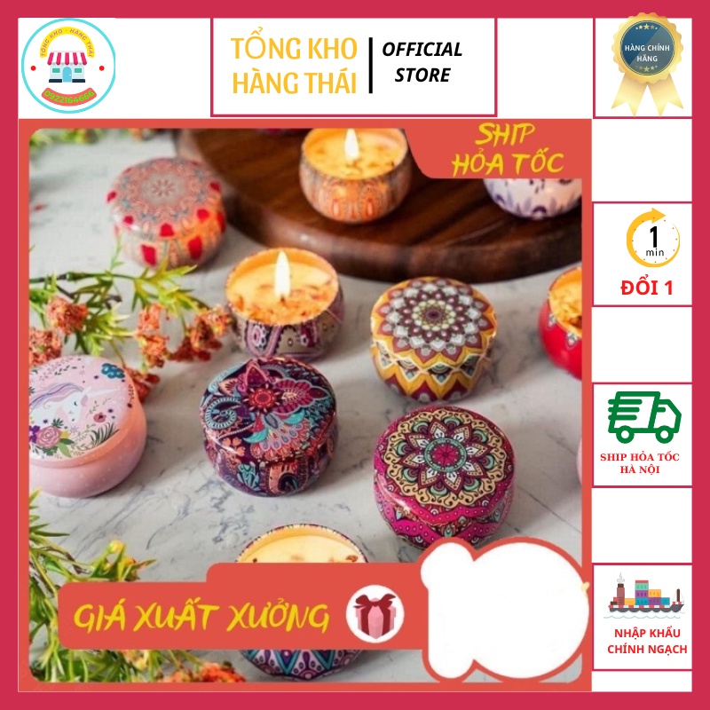 Set 4 Lọ Nến Thơm Hoa Khô Thiên Nhiên , Không Gian Sống Thơm Ngát và Cảm Giác Dễ Chịu ( PVN180)