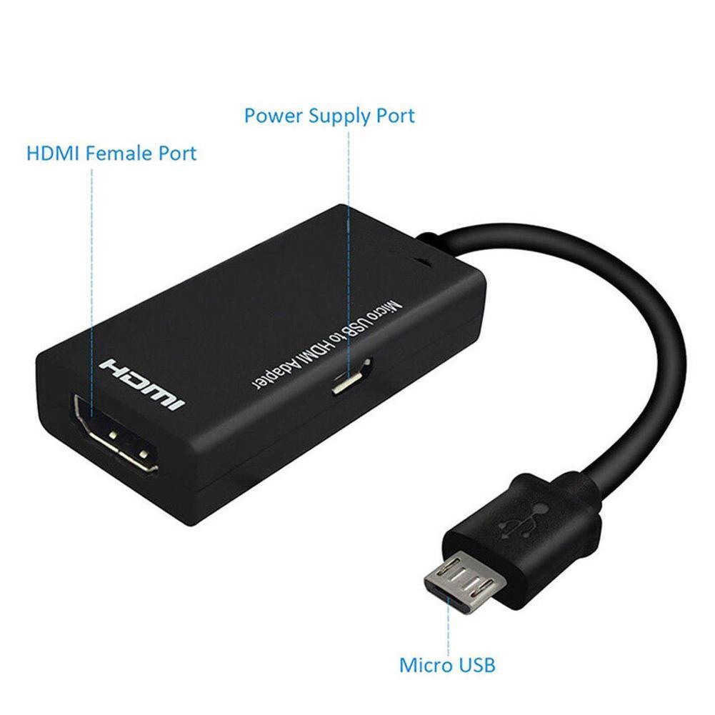 Dây Cáp Chuyển Đổi Mhl Micro Usb Sang Hdmi 1080 P Hd Tv Cho Điện Thoại Android