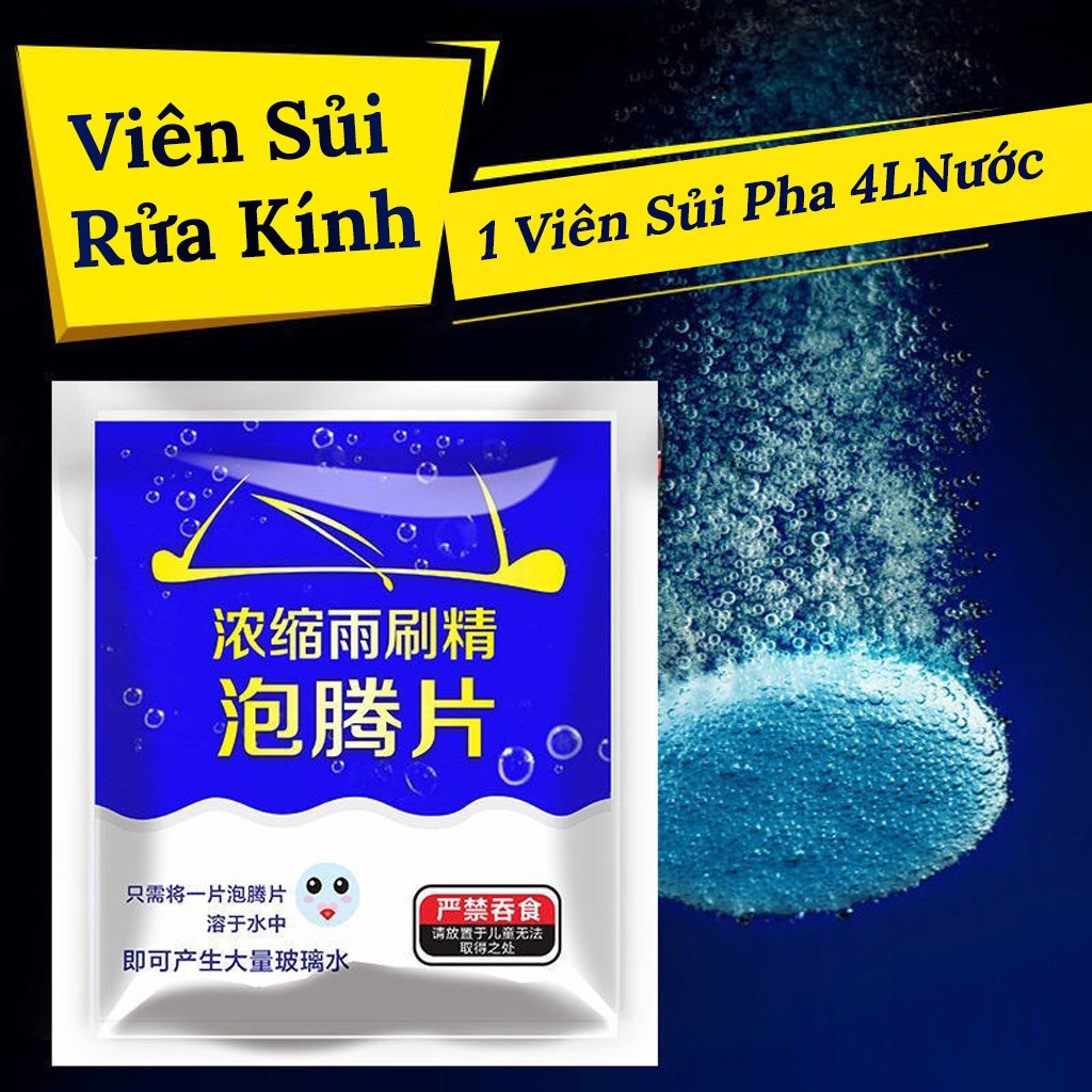 Kho sỉ Viên sủi pha nước rửa kính ô tô tẩy sạch kính