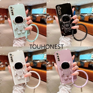 Ốp Điện Thoại Silicon Hình Casing Oppo Realme 5 Pro Case Realme 6i Case Realme 8i Case Realme 5i Case Realme 5S Case Realme Narzo 50 Case Realme X7 Case Realme V11 Case Realme V15 Case Realme V20 Silicone Protect 3D New Astronautstand With Ring Phone Case