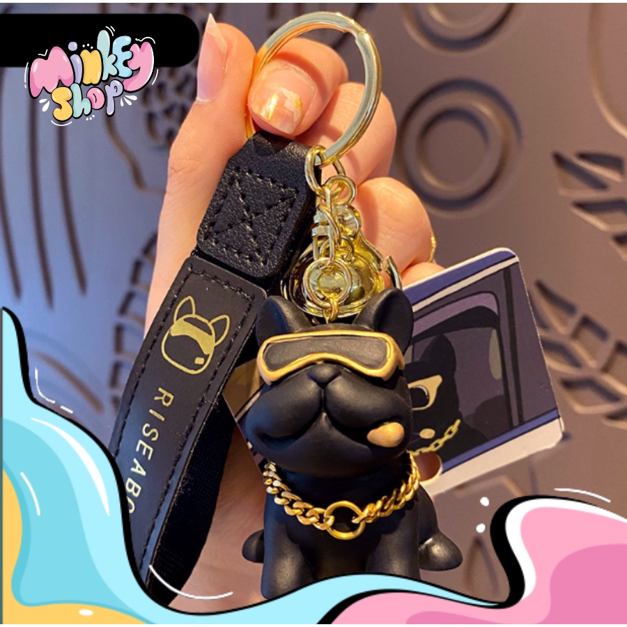 Móc Khóa Đẹp Cute Hình Chó Bull dễ thương phụ kiện Túi Xách -Minkey