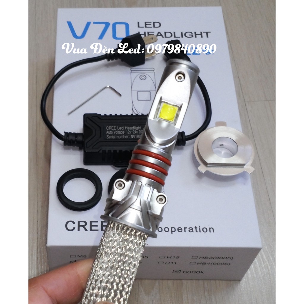 Model 2021 - Bóng đèn Led CREE XHP70 V70 : Màu sáng trắng 6000 kelvin