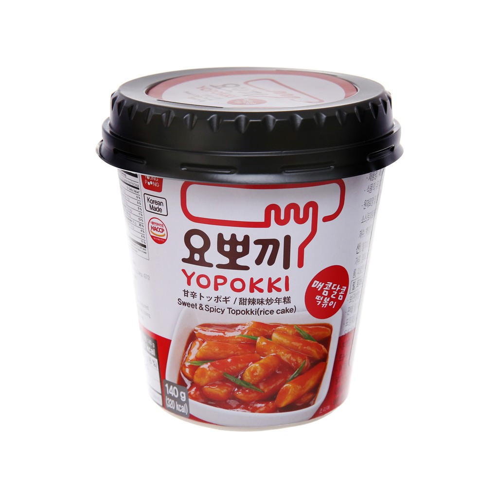 Bánh gạo tokbokki ăn liền Yopokki cay ngọt ly 140g - skuql1