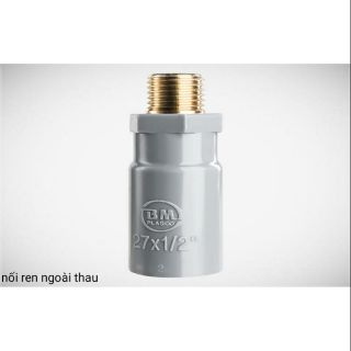 Nối ren ngoài 21 x 21mm thau nối phi 21 x 21 thau ống nhựa bình minh