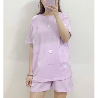 SET016 - Set homewear tím daisy