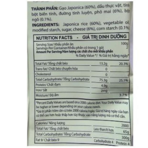 Bánh Gạo Phô Mai Ngô One One / Phô Mai Bắp ltn56