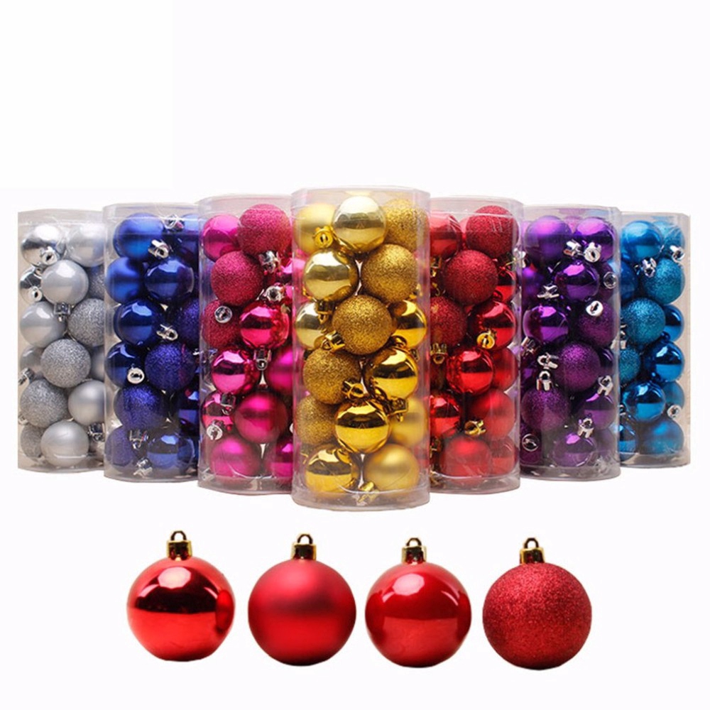 Quả châu 4/6/8cm trang trí cây thông Noel