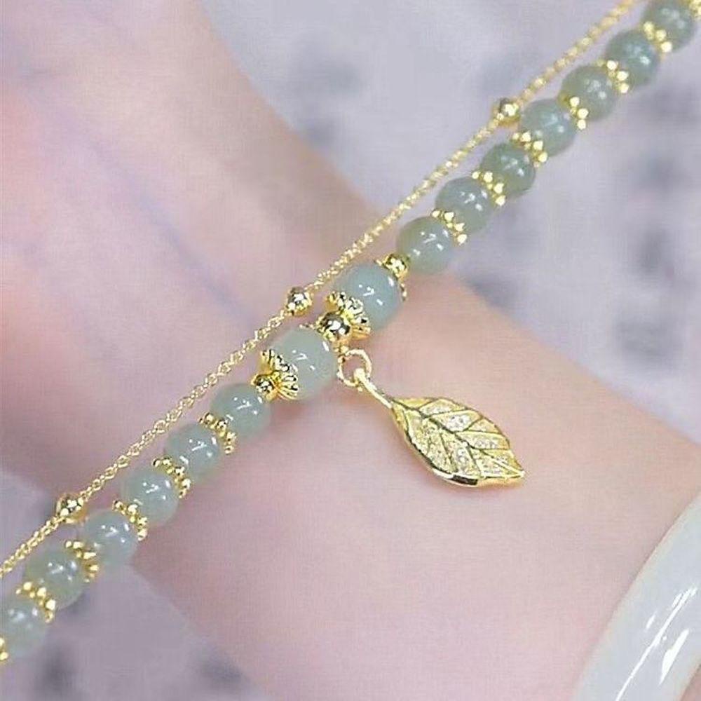 Vòng Đeo Tay Hai Lớp Họa Tiết Hoa Tulip Phong Cách Hàn Quốc Thời Trang Cho Nữ