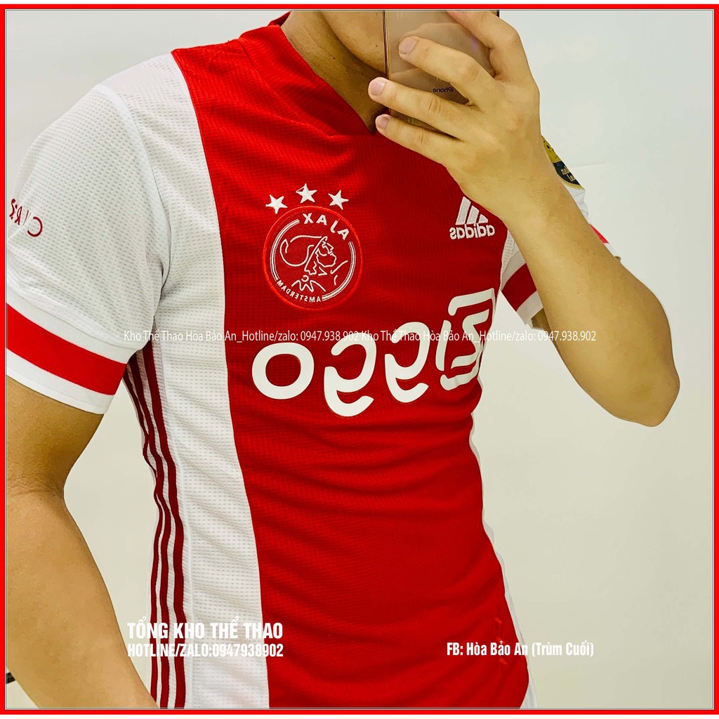 Áo Đấu Ajax Amsterdam Sân nhà sân nhà màu đỏ mùa 2020/2021 cao cấp bản thái