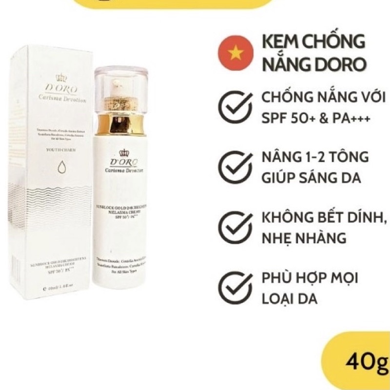KEM CHỐNG NẮNG VẬT LÝ NÂNG TONE DƯỠNG DA CĂNG BÓNG MỊN MÀNG 80g