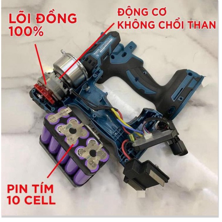 Pin máy siết bulong - Máy khoan 10 cell Dewalt Makita Hitachi Ken