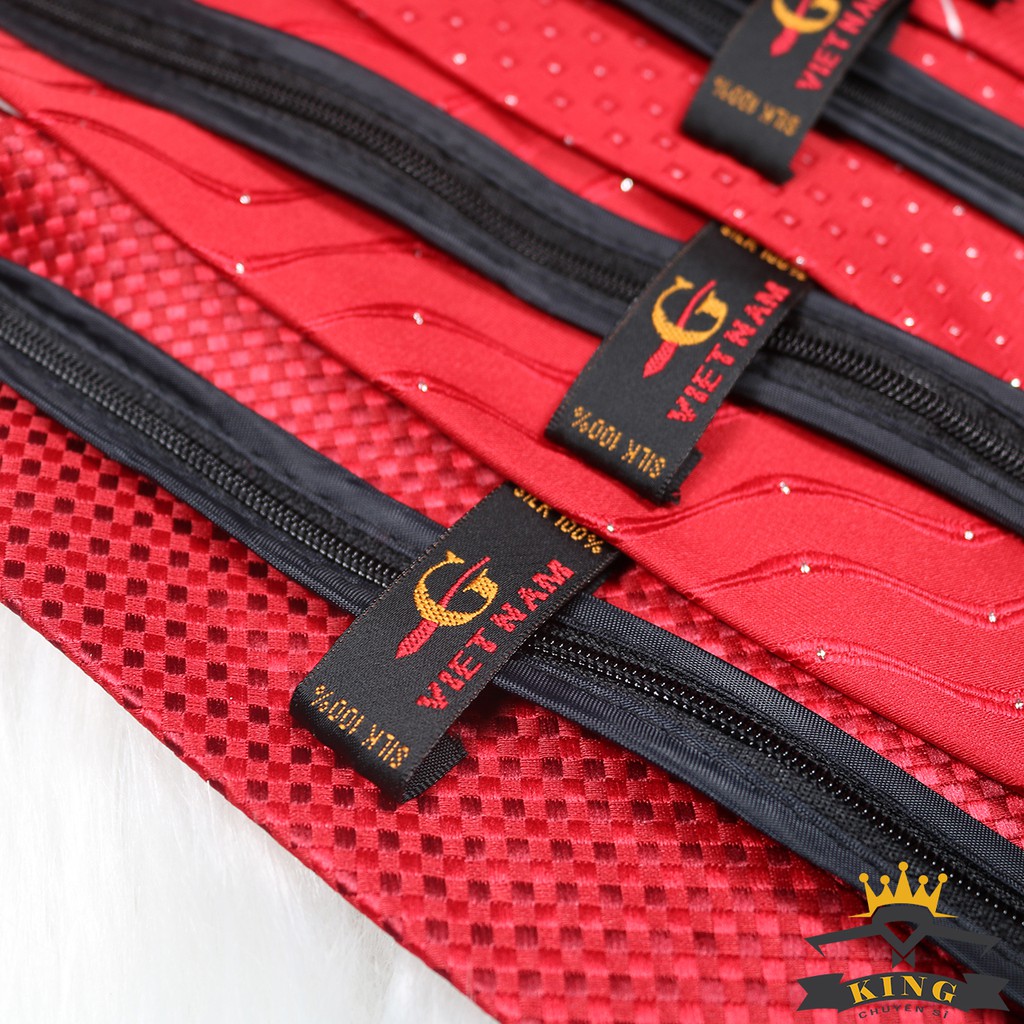 Cà vạt nam KING công sở và chú rể màu đen caravat họa tiết sang trọng thắt sẵn hàn quốc bản lớn 8cm C0020