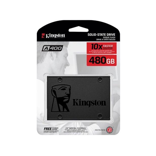 Ổ Cứng SSD Kingston 480GB SA400 SATA(3Gb/s) Read 500 Mb/s-Write 450Mb/s