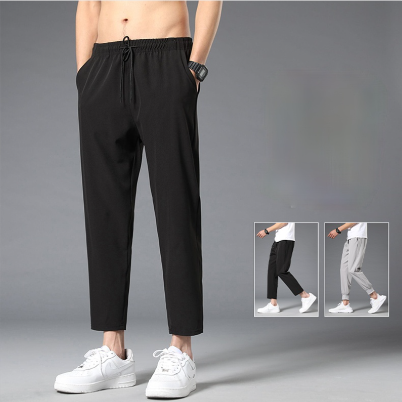 Quần dài thể thao vải lụa lạnh siêu mỏng nhanh khô thoáng khí thời trang mùa hè cho nam