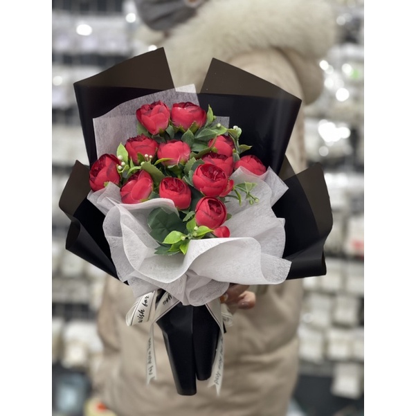 Hoa sáp, hoa lụa , hoa hồng nhũ bó