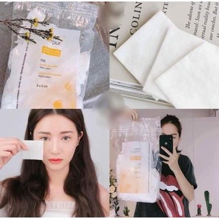 Bông tẩy trang TE TRA LE SÔ IN LA-E TÁT PU RỜ 500 miếng