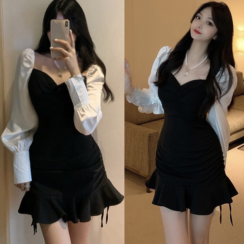Đầm Đuôi Cá Cổ Chữ V Xinh Xắn Dành Cho Nữ