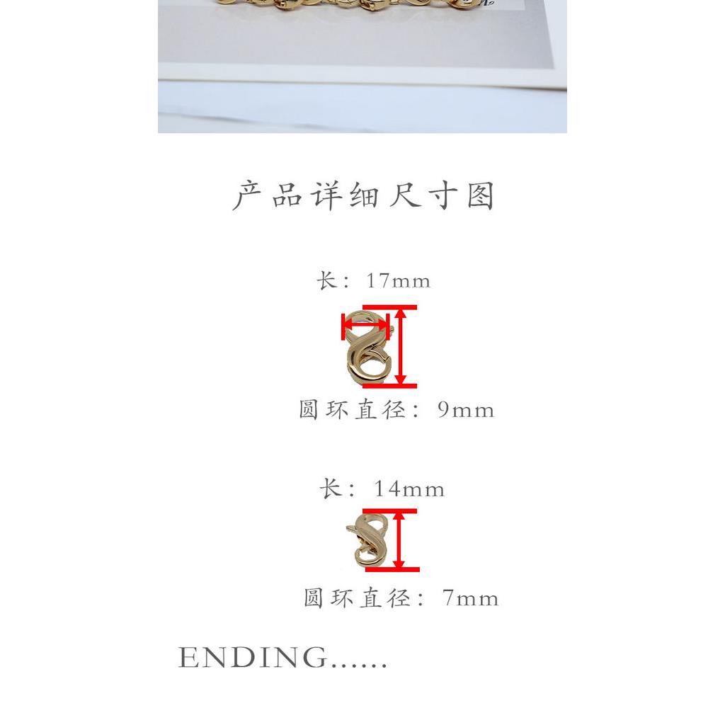 Khóa Hợp Kim Đồng 8 Lỗ Xỏ Hạt Ngọc Trai Làm Trang Sức Thủ Công 14k