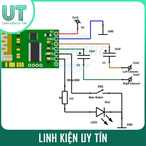 Mạch Audio Bluetooth 4.0 BT-40AU