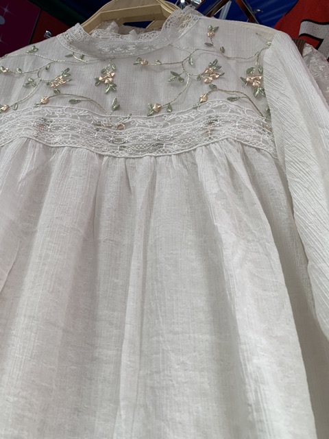 ÁO BABY DOLL ĐŨI ĐÍNH HOA MS12010